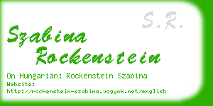 szabina rockenstein business card